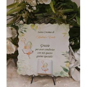 SEGNAPOSTO CRESIMA CON CIOCCOLATINO