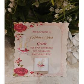 SEGNAPOSTO CRESIMA CON CIOCCOLATINO