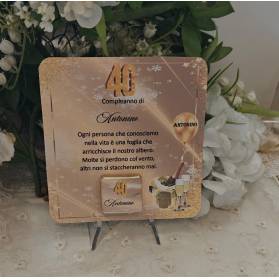 SEGNAPOSTO 40 ANNI CON CIOCCOLATINO