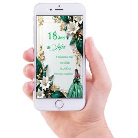 INVITO DIGITALE 18 ANNI RAGAZZA