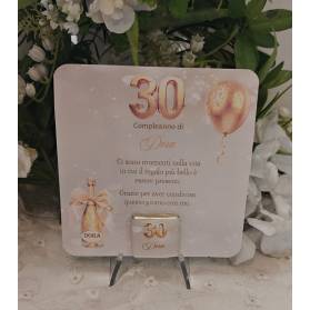 SEGNAPOSTO 30 ANNI CON CIOCCOLATINO