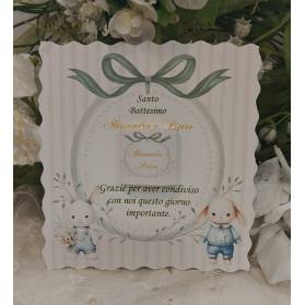 SEGNAPOSTO BATTESIMO CON CIOCCOLATINO