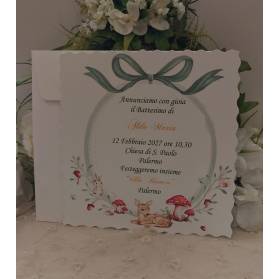 INVITO BATTESIMO ANIMALI DEL BOSCO