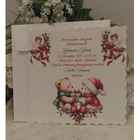 INVITO BATTESIMO ORSETTO NATALIZIO