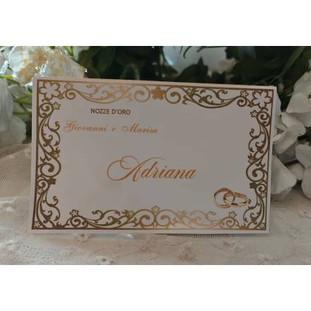 Segnalibro nozze oro