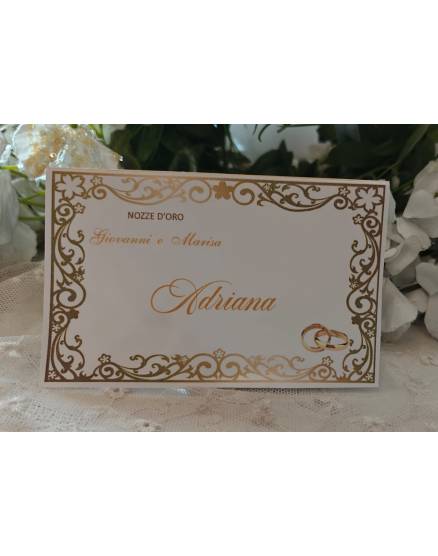 Segnalibro nozze oro