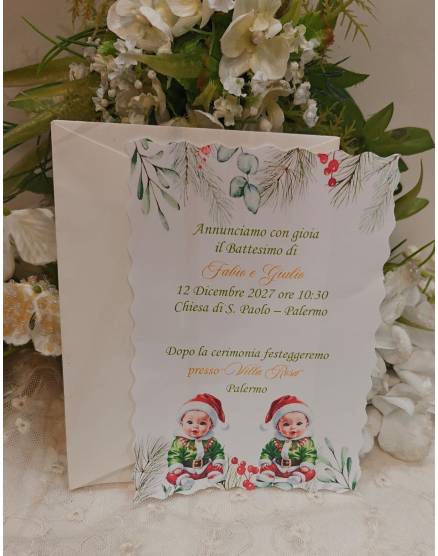 INVITO BATTESIMO natalizio
