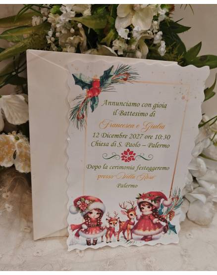 INVITO BATTESIMO natalizio