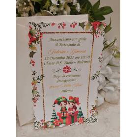 INVITO BATTESIMO NATALIZIO GEMELLI