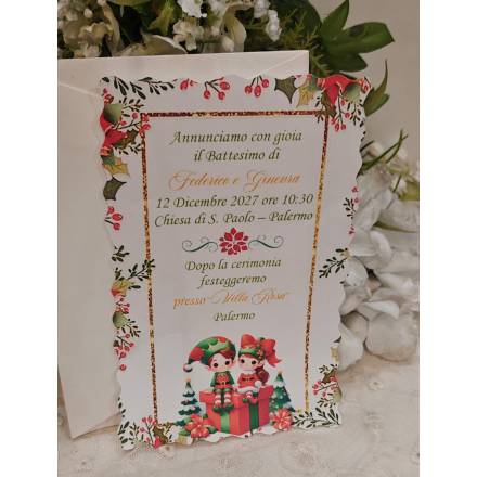INVITO BATTESIMO natalizio