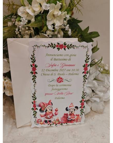 INVITO BATTESIMO natalizio