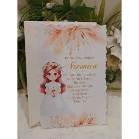 INVITO PRIMA COMUNIONE RAGAZZA