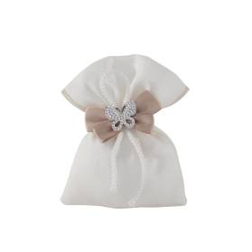 SACCHETTO MATRIMONIO CON FARFALLA