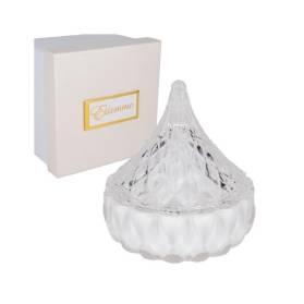 BOMBONIERA VETRO A PIRAMIDE CON CONFETTI