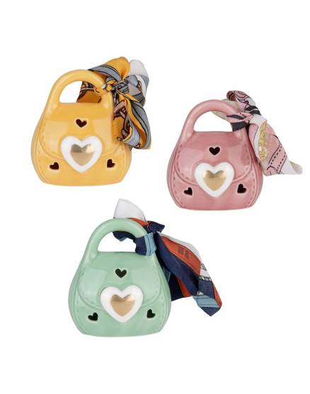 BOMBONIERA BORSETTA LED CON CONFETTI