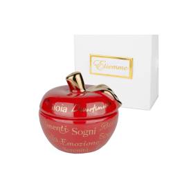 BOX MELA ROSSA LAUREA CON CONFETTI