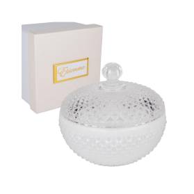 BOMBONIERA VETRO ROTONDA CON CONFETTI