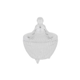 BOMBONIERA VETRO CRISTAL ROTONDA CON CONFETTI