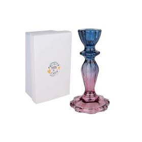 BOMBONIERA PORTACANDELA VETRO CON CONFETTI