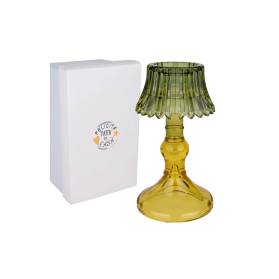 BOMBONIERA PORTACANDELA VETRO CON CONFETTI