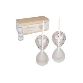 DIFFUSORE CLESSIDA IN VETRO CON CONFETTI