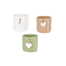 BOMBONIERA PORTA PIANTA IN PORCELLANA CON CONFETTI