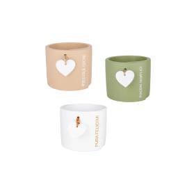 BOMBONIERA PORTA PIANTA IN PORCELLANA CON CONFETTI