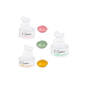 BOMBONIERA PORTA CANDELA IN PORCELLANA CON CONFETTI