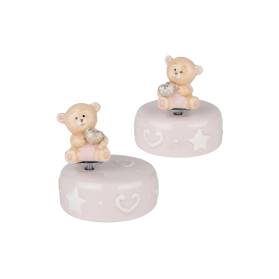 CARILLON ORSETTO PELUCHE IN PORCELLANA CON CONFETTI