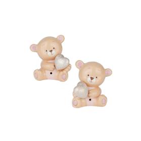 BOMBONIERA ORSETTO PELUCHE IN PORCELLANA CON CONFETTI