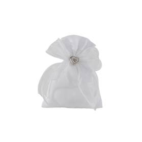 SACCHETTO MATRIMONIO CON FIOCCO E CUORE