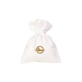 SACCHETTO MATRIMONIO CON APPLICAZIONE ORO LOVE