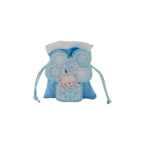 SACCHETTO NASCITA CON ORSETTO PALLONCINI