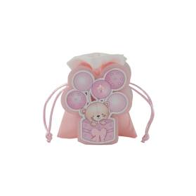 SACCHETTO NASCITA CON ORSETTO PALLONCINI