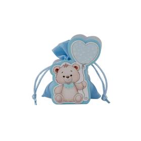 SACCHETTO NASCITA CON ORSETTO PALLONCINI