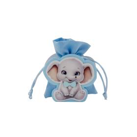 SACCHETTO NASCITA ELEFANTINO CON CONFETTI