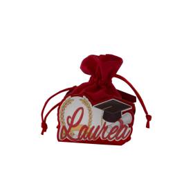 SACCHETTO LAUREA CON SCATOLINA DI LEGNO