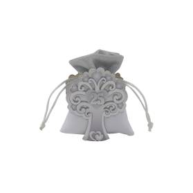 SACCHETTO ALBERO NOZZE D'ARGENTO CON CONFETTI