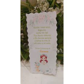 SEGNALIBRO PRIMA COMUNIONE RAGAZZA CON CALICE