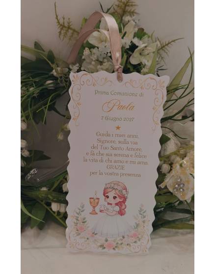 SEGNALIBRO PRIMA COMUNIONE 