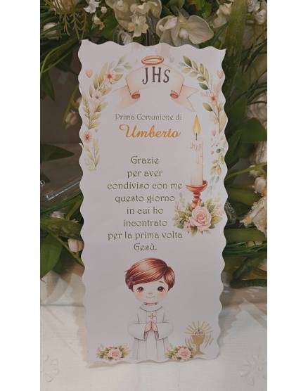 SEGNALIBRO PRIMA COMUNIONE 
