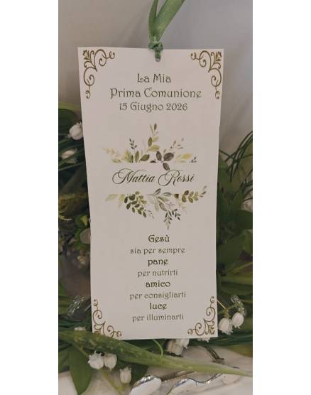 SEGNALIBRO PRIMA COMUNIONE 