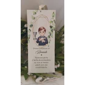SEGNALIBRO PRIMA COMUNIONE RAGAZZO