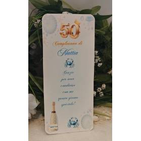 SEGNAPOSTO 50 ANNI UOMO AZZURRO