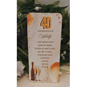 SEGNAPOSTO 40 ANNI UOMO DORATO