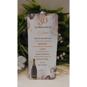 SEGNAPOSTO 30 ANNI UOMO DORATO