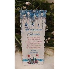 SEGNAPOSTO 40 ANNI UOMO NATALIZIO