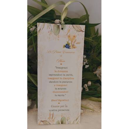 SEGNALIBRO PRIMA COMUNIONE 