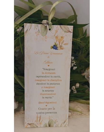SEGNALIBRO PRIMA COMUNIONE 