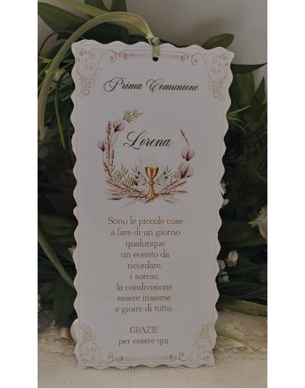 SEGNALIBRO PRIMA COMUNIONE 